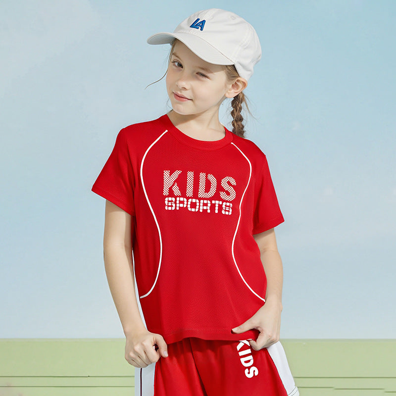 Children Short-sleeved Uniform Sportswear Set