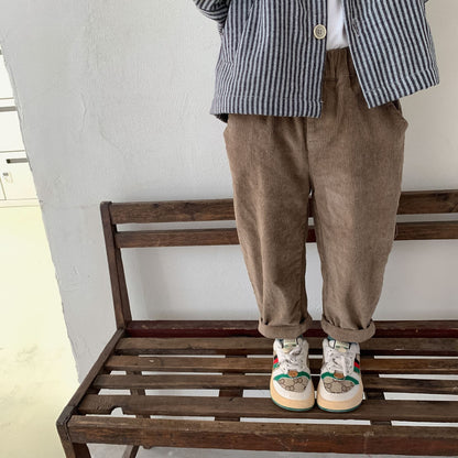 Children's Fashionable Elastic Corduroy Pants