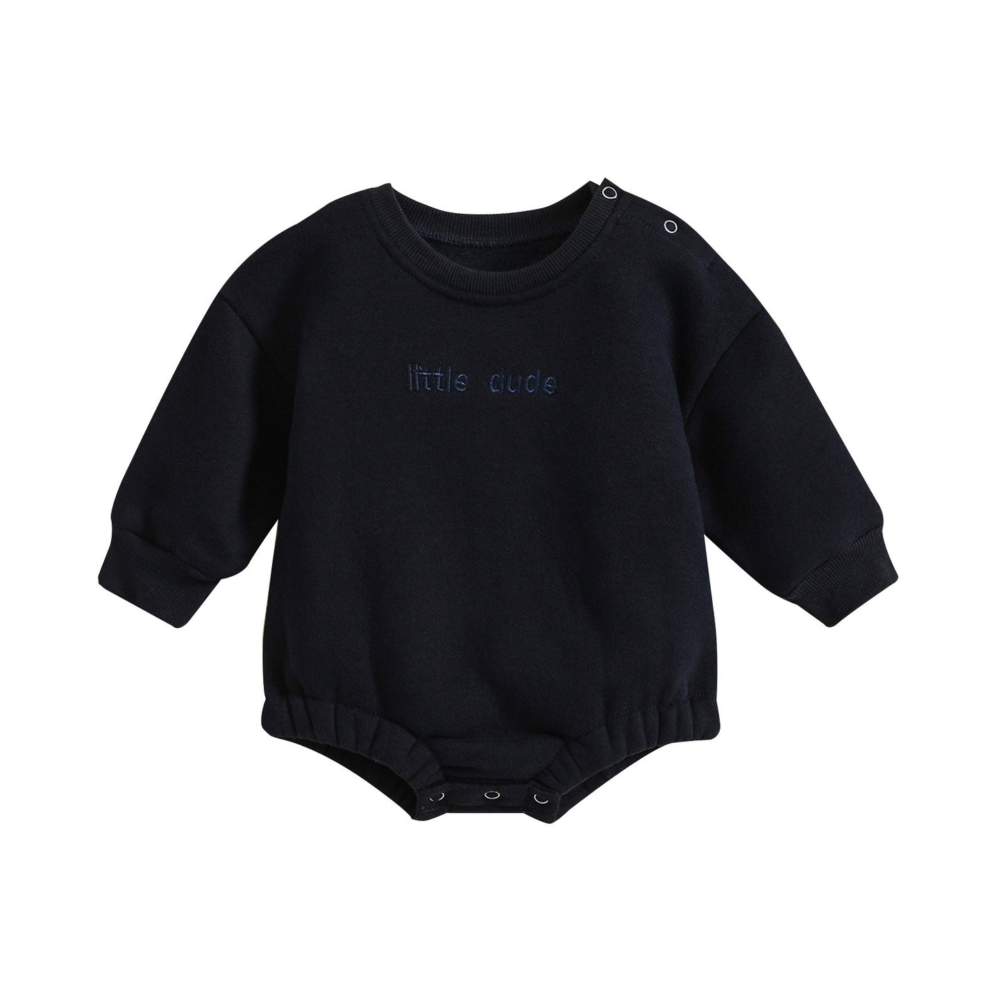 Infant Jumpsuit Solid Color Loose Long Sleeves Onesie