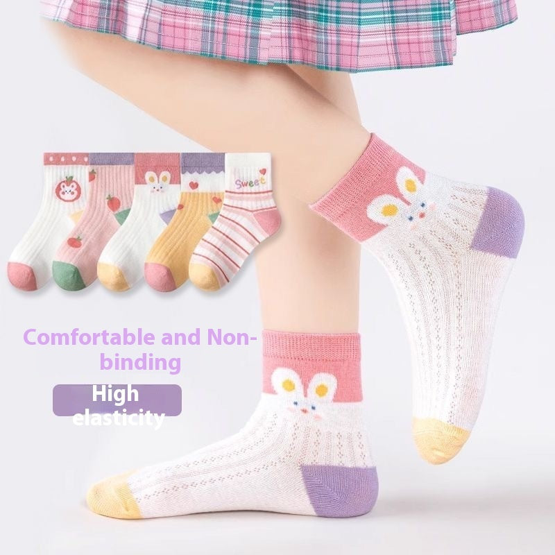 Children's Socks Tube Socks Springsummer Thin Breathable