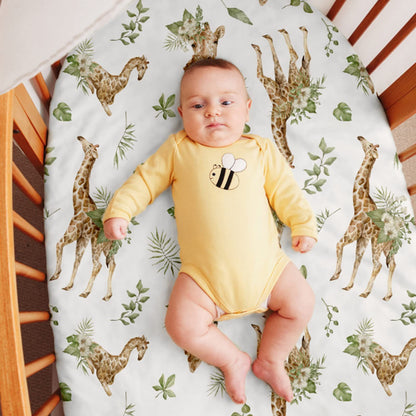 Baby Cradle Fitted Sheet Elastic Printing Baby Caring Table Changing Cover