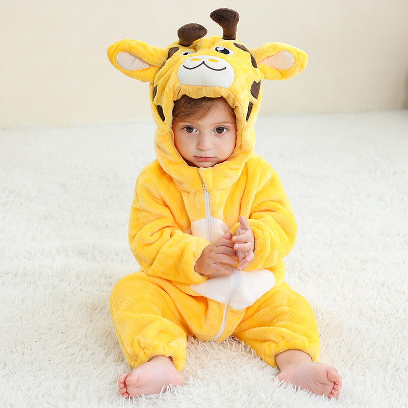 Flannel Animal Onesie For Kids