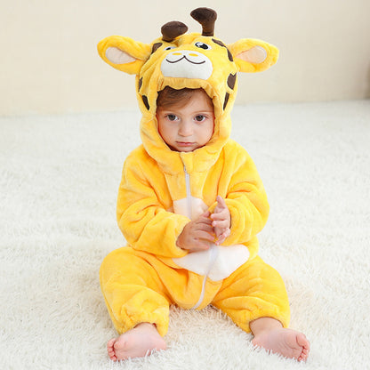 Flannel Animal Onesie For Kids