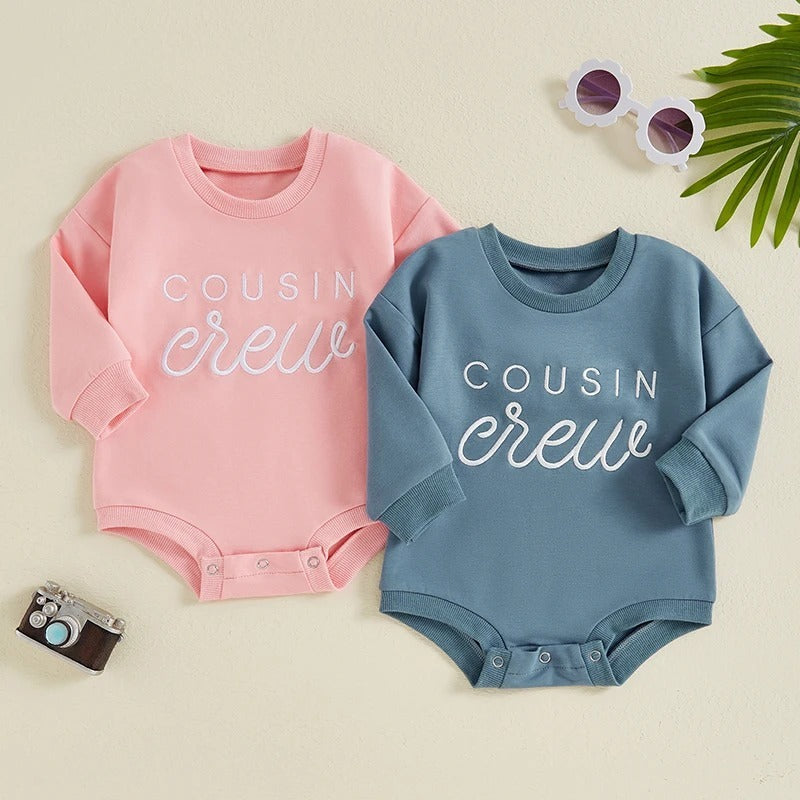 Embroidered Letters Long-sleeve Jumpsuit