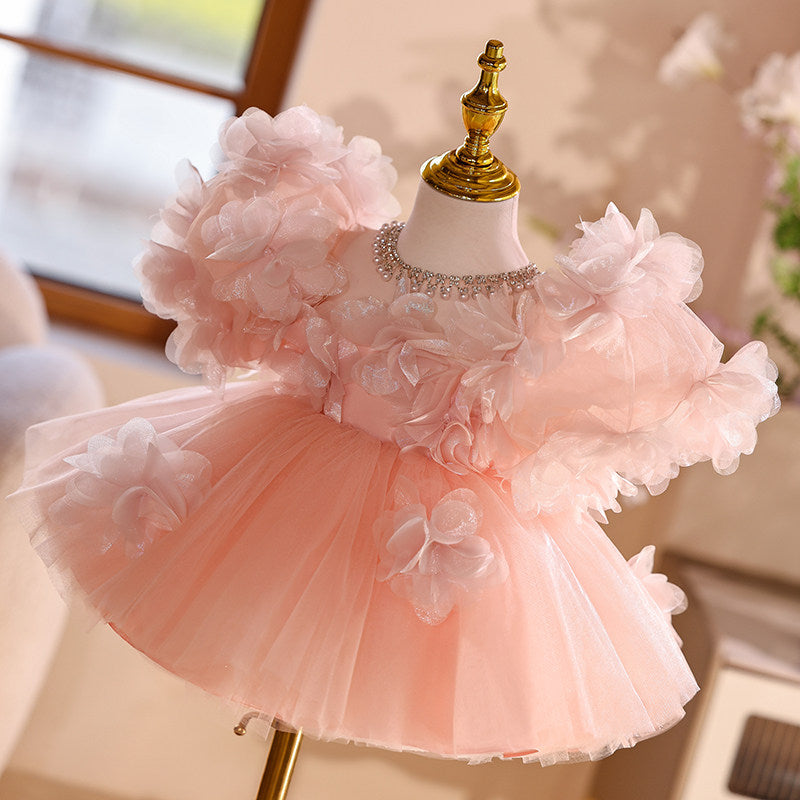Robe de petite fille d'été, tenue d'hôte, tutu de performance au piano
