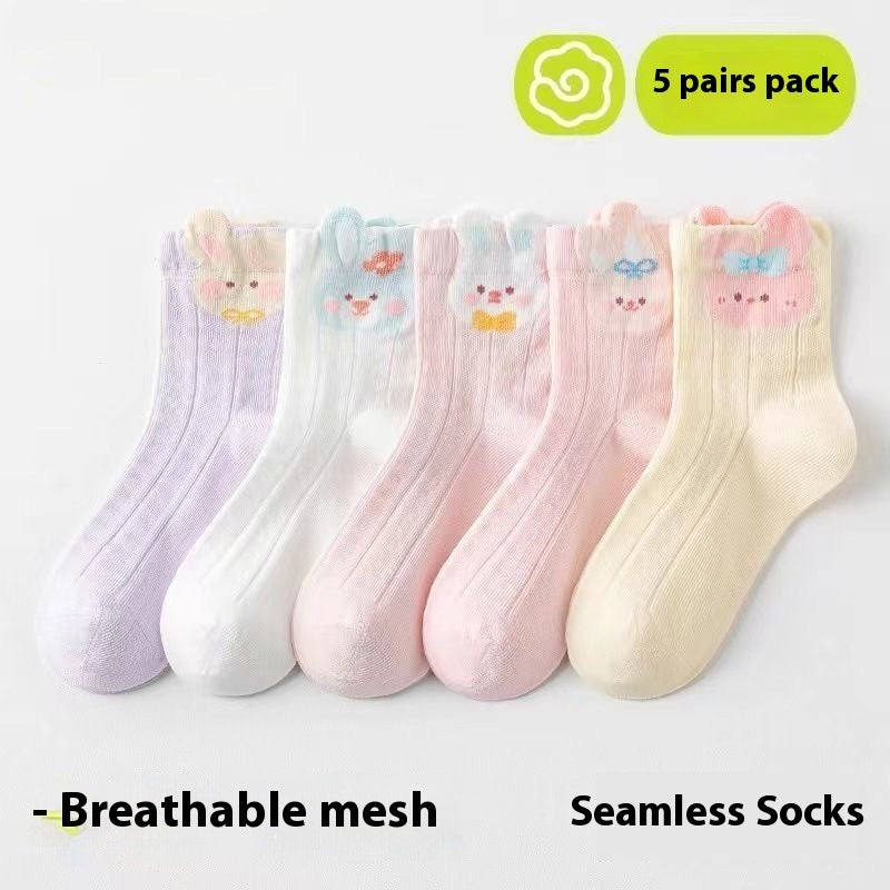 Children's Socks Tube Socks Springsummer Thin Breathable