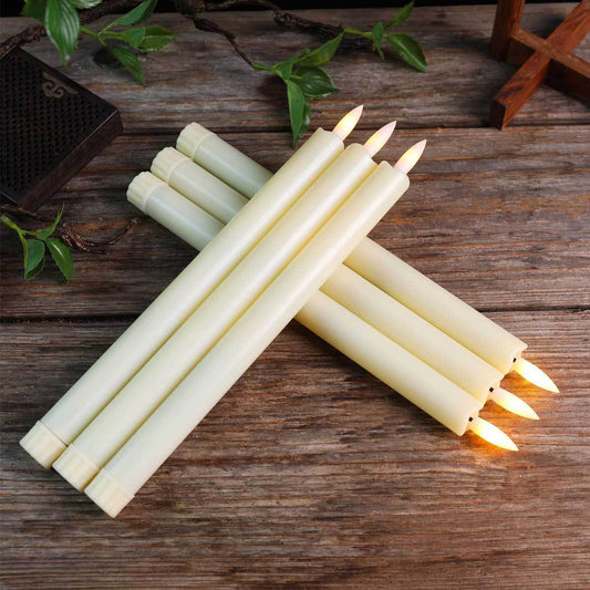 255cm10 Inch Bullet 10 Key Remote Control Wave Mouth Electronic Candle Plastic Birthday Christmas Eve