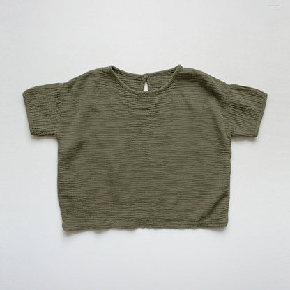 Fashion Children's And Girls' Top Short Sleeve