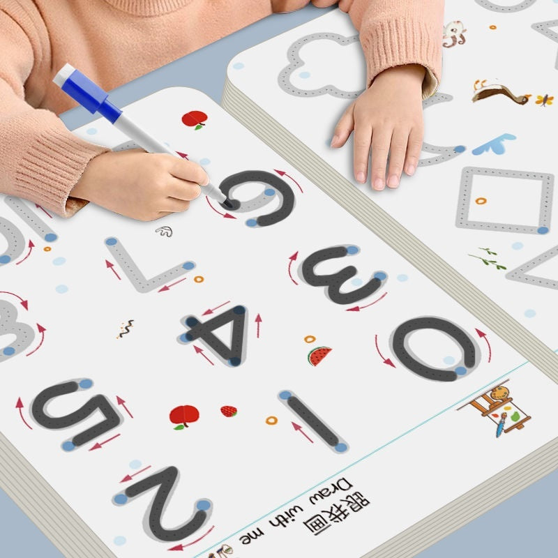 Children's Pen Control Training Copybook Stroke Drawing Point Line Picture Book Potential Development Cards