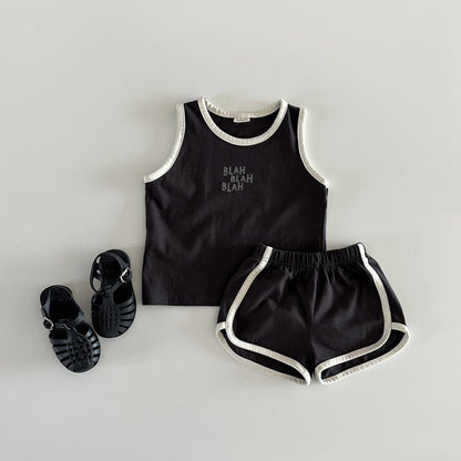 Cotton Sports Vest Shorts Casual Children Suit