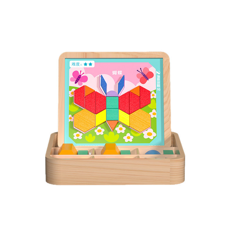 Jouet éducatif magnétique Blocs de tangram géométriques pour enfants