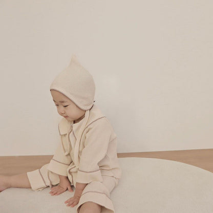 Ensemble cardigan bébé gaufre d'automne