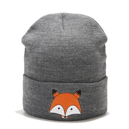 Casquette en laine brodée