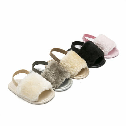 Girls' Plush Fashion Elastic Casual Shoes