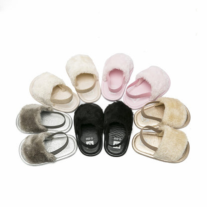 Girls' Plush Fashion Elastic Casual Shoes