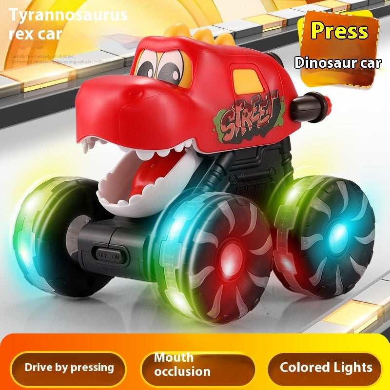 Inertial Sliding Model Light Pressing Dinosaur Toy Car