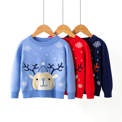Pull cerf flocon de neige de Noël