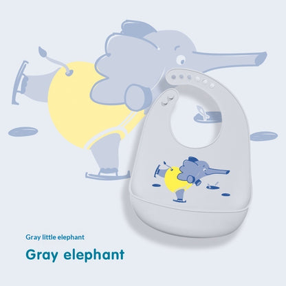 Bavette bébé en silicone alimentaire, imperméable et antitache