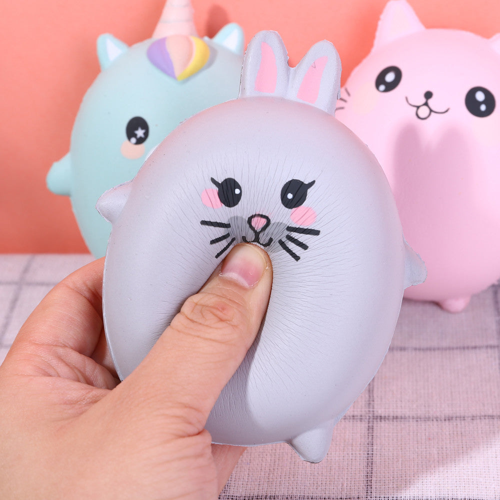 Soft and slow rebound decompression toy