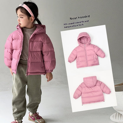 Winter Boys And Girls Thickened Hooded Down Jacket