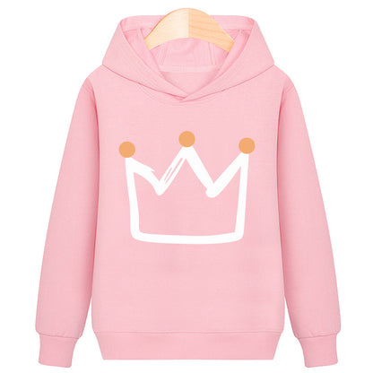 Sudadera con capucha y terciopelo Crown