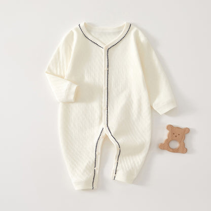 Pure Cotton Long-sleeve Baby Bodysuit