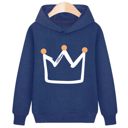 Sudadera con capucha y terciopelo Crown
