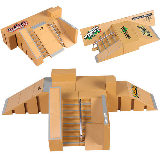 Finger skateboard track field