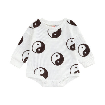 Baby One-piece Suit Knitted Long Sleeve