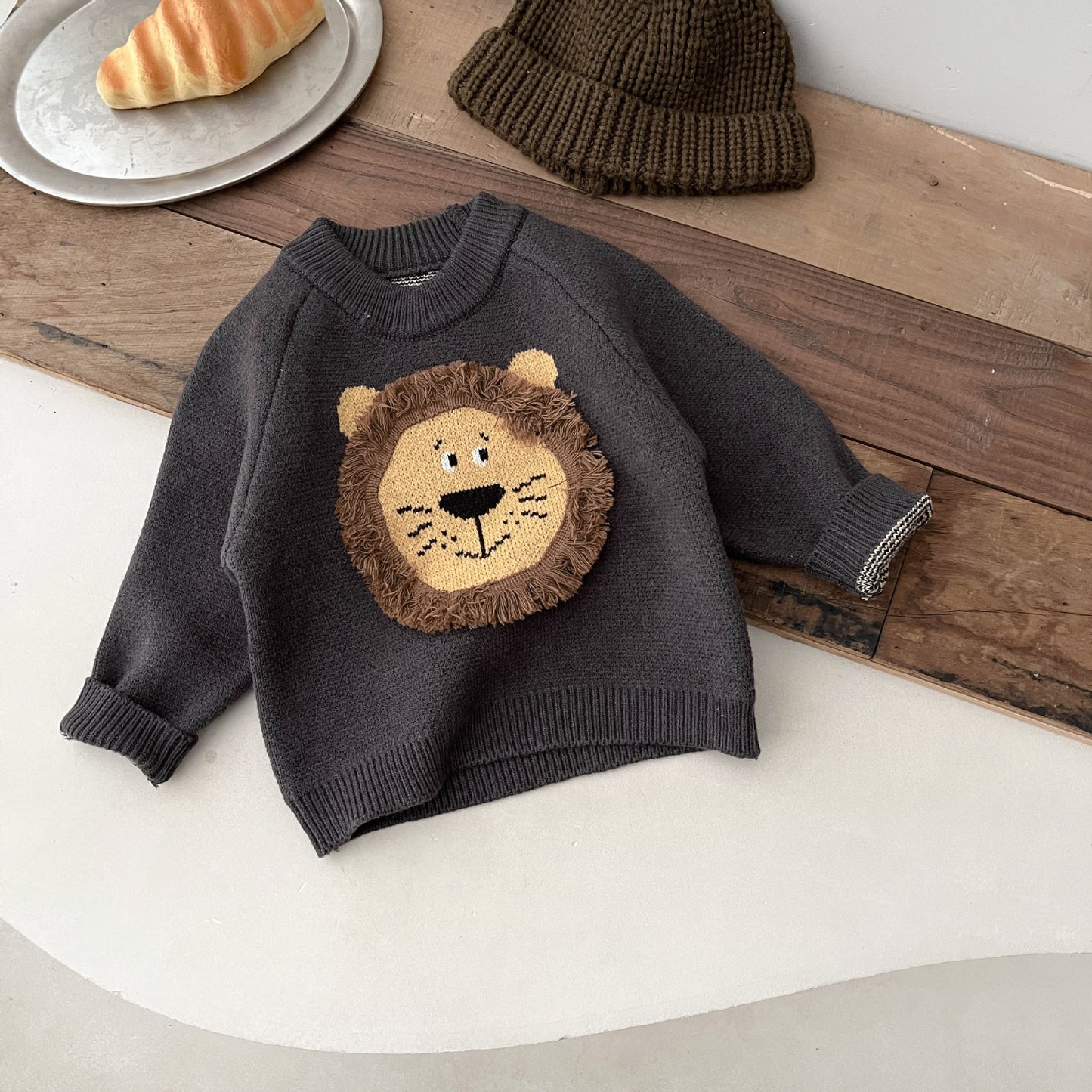 Boys' Korean Style Western Style Pullover Sweater