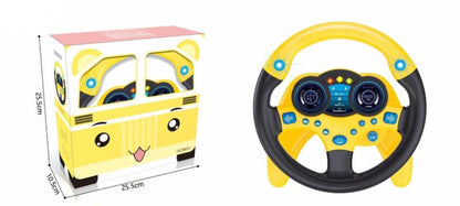 Co-pilot simulation steering wheel puzzle simulation toy