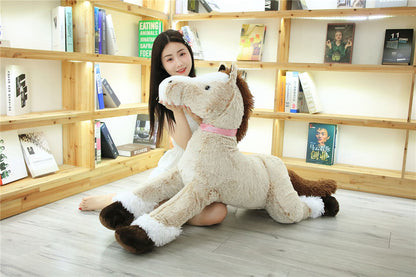 Simulation lying horse pillow plush toy
