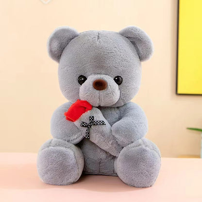 Cute Rose Little Bear Doll Huggy Bear Doll Women's Plush Toy