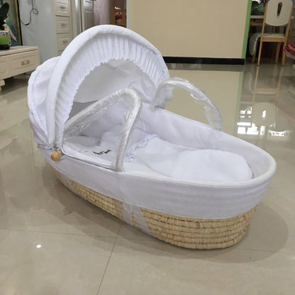 Moïse portable pour bébé en feuilles de maïs