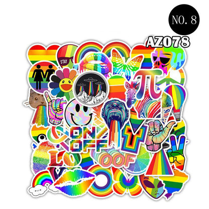 Color anime cartoon stickers cute suitcase decoration waterproof