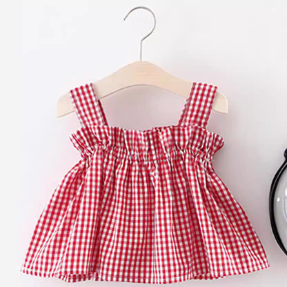 Plaid Suspenders Butt Clothes Trendy Two-piece Suit