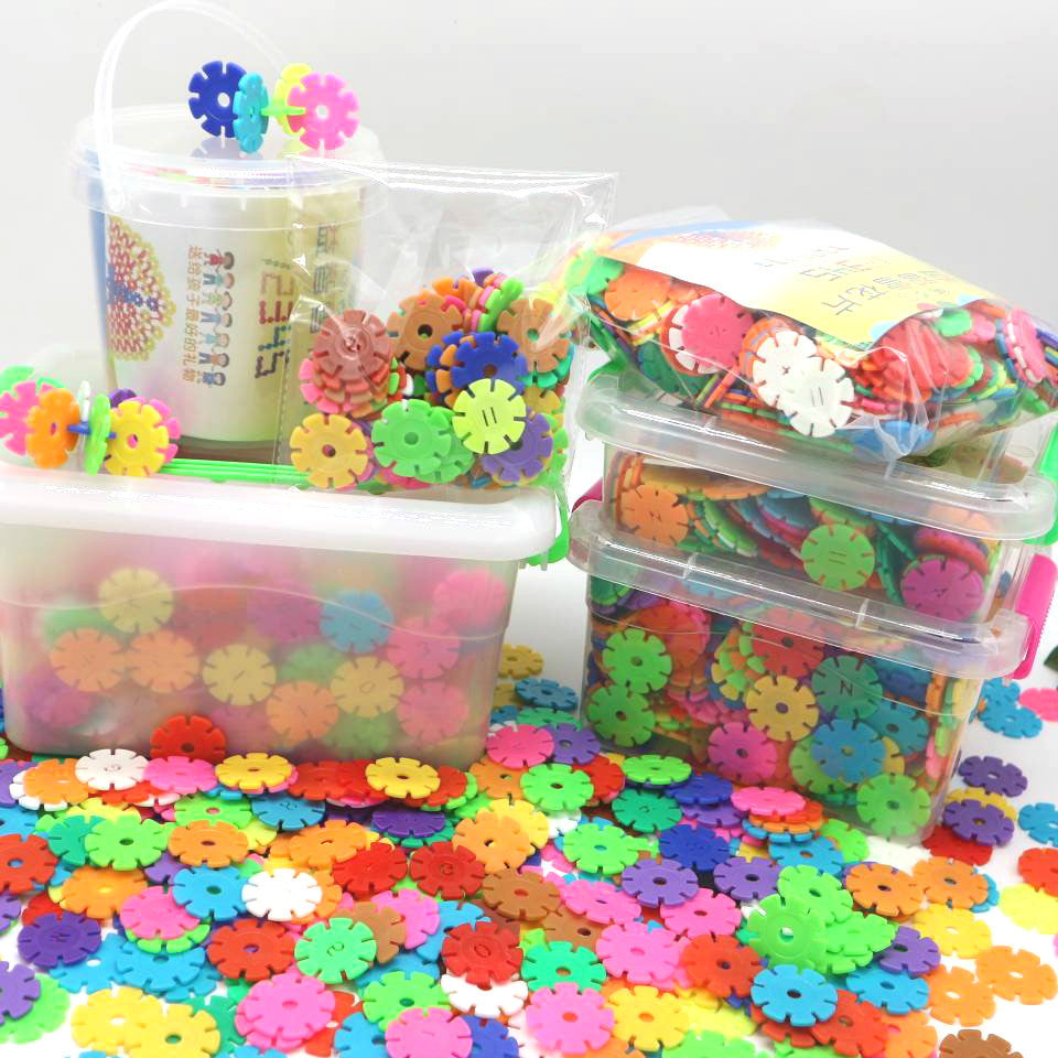 Early Education Insert Snowflake Piece Wooden Box Plastic Insert