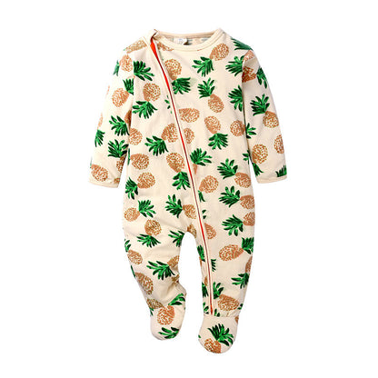 Baby Double Zipper Baby Long Sleeved Climbing Spring Jacket