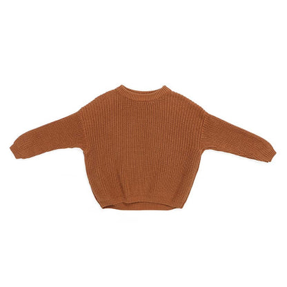 Solid Csul Sweter Sloucy Soft Wool Itted