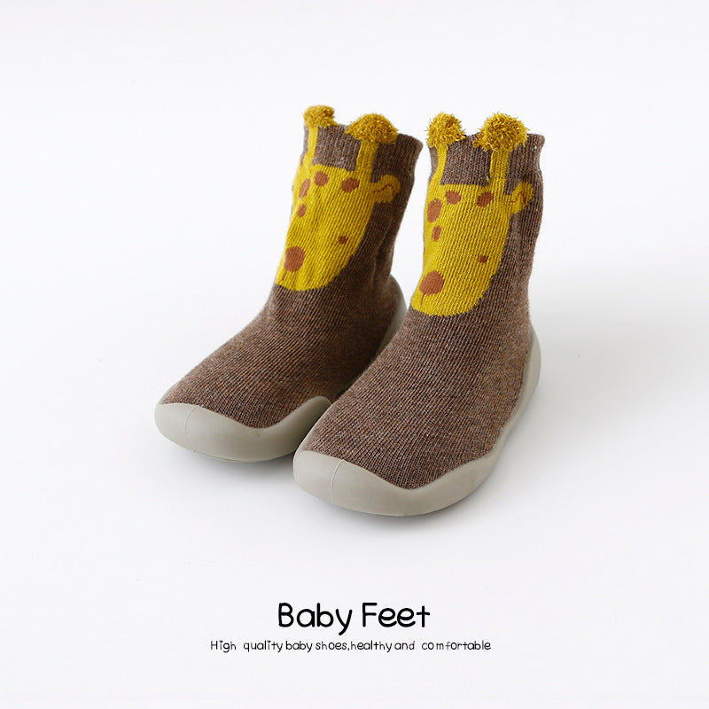 Home Non-Slip Soft Rubber Sole Baby Toddler Shoes