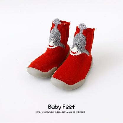 Home Non-Slip Soft Rubber Sole Baby Toddler Shoes