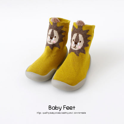 Home Non-Slip Soft Rubber Sole Baby Toddler Shoes