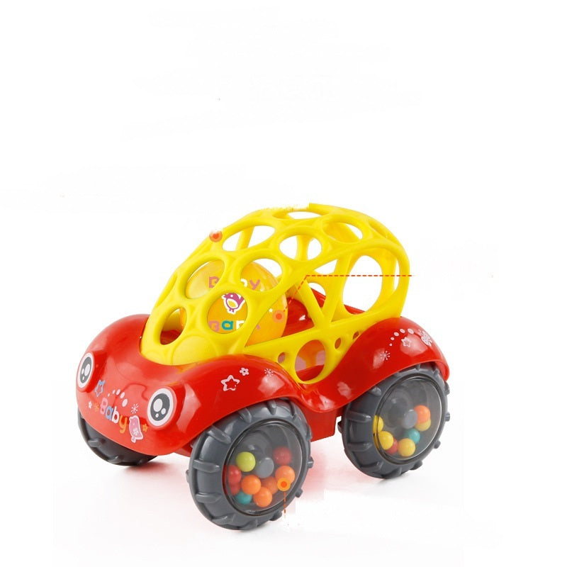 Bobo Car Baby Bell Grip Soft Toy Baby Teether Hand Catch Ball