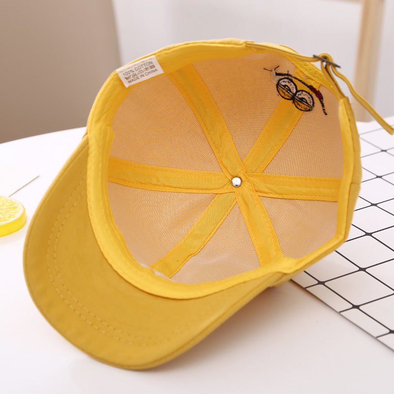 Casquette de Baseball Garçon Lettre M Brodé Coton Enfant Printemps et Automne Chapeau Casquette