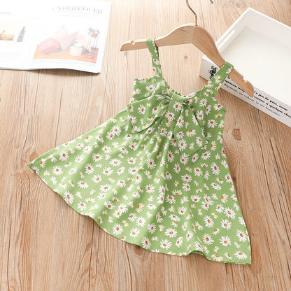 Sling Skirt Little Virgin Baby Cartoon Cute Sleeveless Dress Polka Dot Western Children's Skirt
