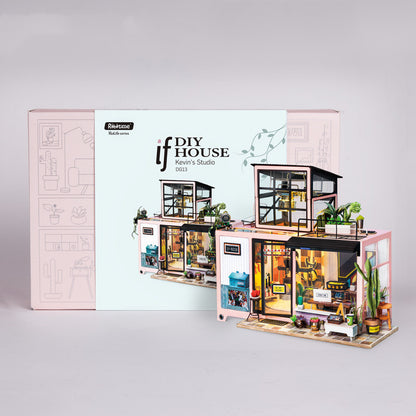 DIY Cabin Model Hand-assembled To Make A Creative Small House