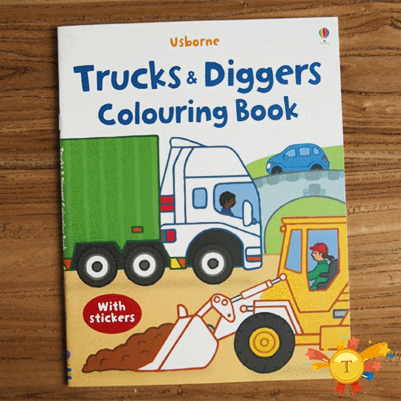 Children coloring sticker book