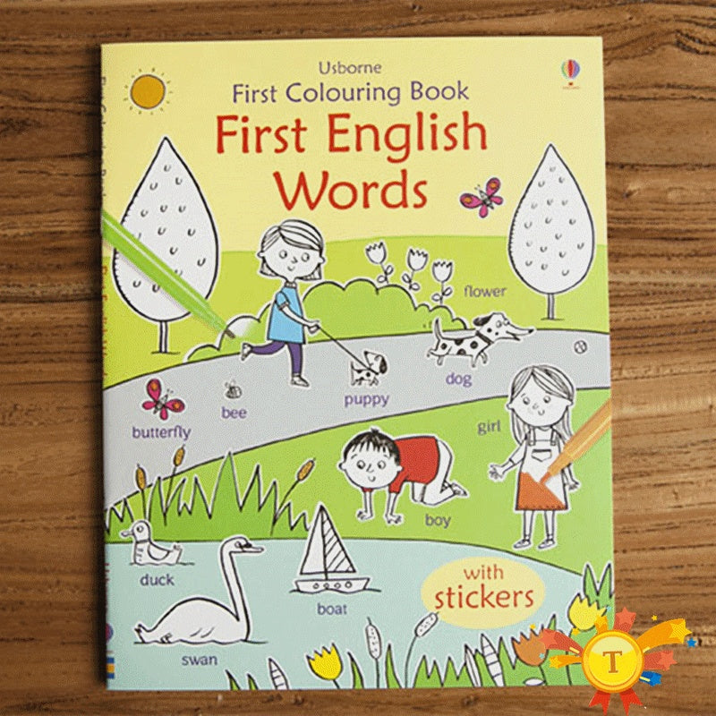 Children coloring sticker book