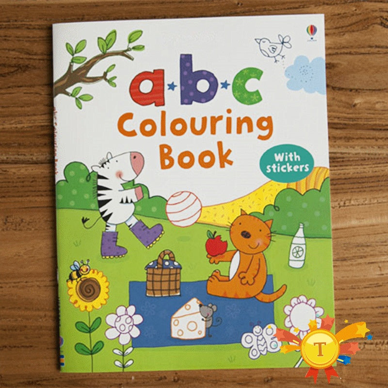 Children coloring sticker book