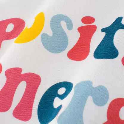 Ropa infantil, camisetas con estampados del alfabeto, dibujos animados para niñas, manga corta